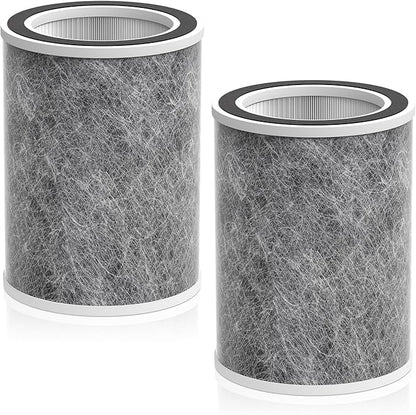 HP202 Replacement Filter Compatible with Shark Air Purifier MAX HP200 Series HP201 HP302 HP301 HP232 UA205 AP1000 HC501 HC502, 3-in-1 H13 Grade True HEPA Filter, Part # HE2FKBAS HE2FKBASMB, 2 PACK