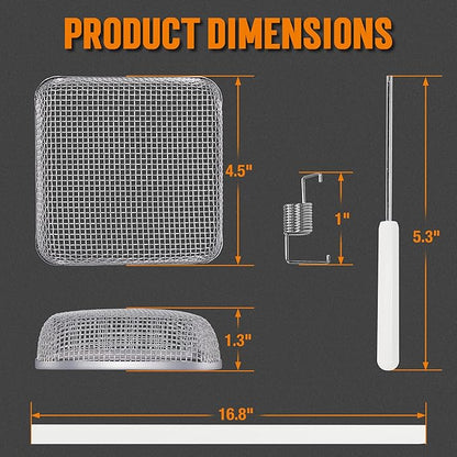 TONDA RV Furnace Vent Screen, Bug Screens Heater Vent Cover for Camper with Installation Tool and Silicone Rubber, Square 2 Pack