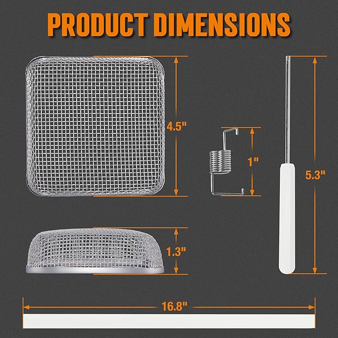 TONDA RV Furnace Vent Screen, Bug Screens Heater Vent Cover for Camper with Installation Tool and Silicone Rubber, Square