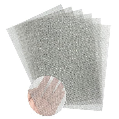 6PACK 304 Stainless Steel Metal Mesh Screen, 12"x8"(30x21cm) Vent Screen, 20Mesh 1mm Hole Fine Wire Mesh Sheet, Easy to Cut for Air Vent, Door, Window, Cage, Filter and DIY Project