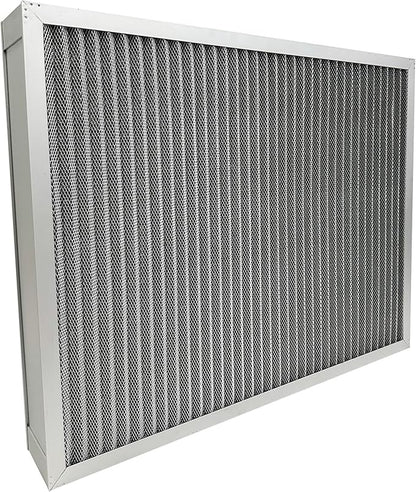 Washable Air Filter(25" x 20" x 4" MERV 5), Aluminum Electrostatic Air Filter for Furnace and Central Air Conditioner (Actual Size: 24.7" x 19.7" x 3.6")