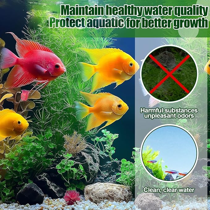 Pangda 12 Pcs Carbon Filter Foam Pads and Foam Filters Compatible with U4 Range of Internal Underwater Sponge Aquarium Underwater Filter Accessories for Internal Replacement Aquarium Fish Tank