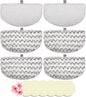 Flammi 4 Scrub+2 Soft Steam Mop Replacement Pad & 6 Scent Discs for Bissell Powerfresh Steam Mop 1940 1806 1440 1544 Series, Model 2685A 2075A 19402 19404 19408 1940A 1940Q 1940T 1940W, Part# 5938