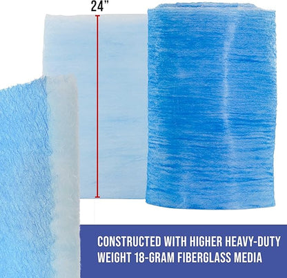 Master Airbrush Elite Paint Spray Booth Exhaust Filter Roll 24" x 300' - 18 Gram Heavy-Duty Fiberglass Paint Arrestor for Filtering Overspray Particles in Auto Body Shops & Refinish Booths