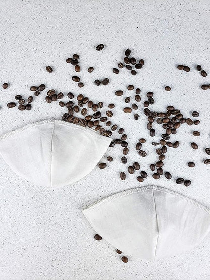 Cloth Reusable Basket Coffee Filter (Size #2) - Made in Canada of Hemp and Organic Cotton - Zero Waste, Eco-Friendly, Natural Filter fis most Automatic Coffee Makers