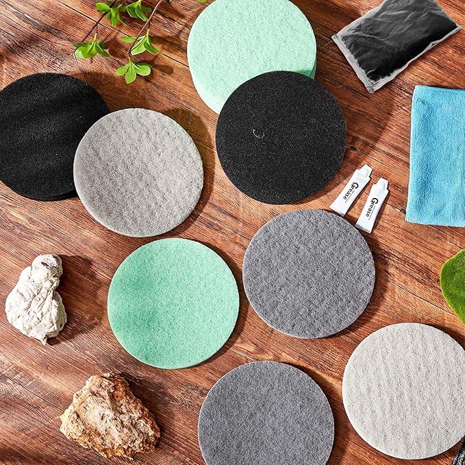 26 Pcs Canister Filter Media Replacement Kit Compatible with Fluval Fx4 Fx5 Fx6 Include Foam Filter Pads, Aquarium Maintenance Quick Clear/Water Polishing Pads, Silicone Lubricant, Towels