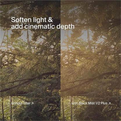 Urth 52mm Magnetic Ethereal Black Mist ½ Diffusion Lens Filter (Plus) — Cinematic Effect, 20-Layer Nano-Coated Light Dispersing Particles