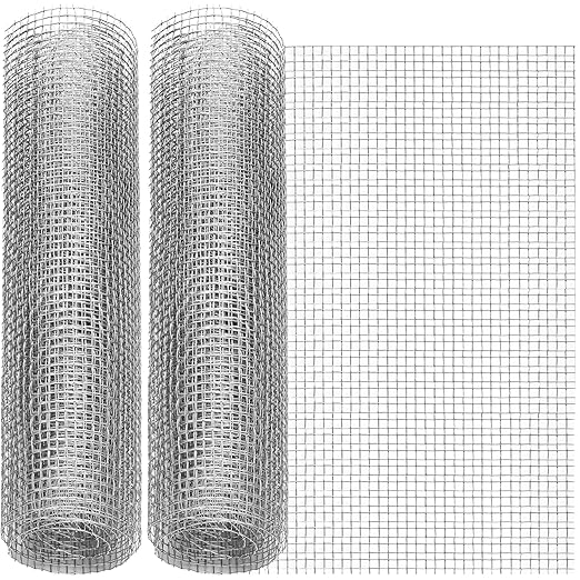 SATINIOR 2 Packs 11.8 x 39.3 Inch 304 Stainless Steel Woven Wire Mesh Fine Screen for Vent, Garden, Cage, Window Screen, Filter, Filtration Cloth, Vent Mesh (5 Mesh)