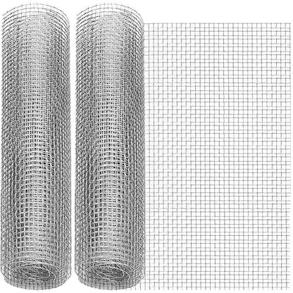 SATINIOR 2 Packs 11.8 x 39.3 Inch 304 Stainless Steel Woven Wire Mesh Fine Screen for Vent, Garden, Cage, Window Screen, Filter, Filtration Cloth, Vent Mesh (5 Mesh)