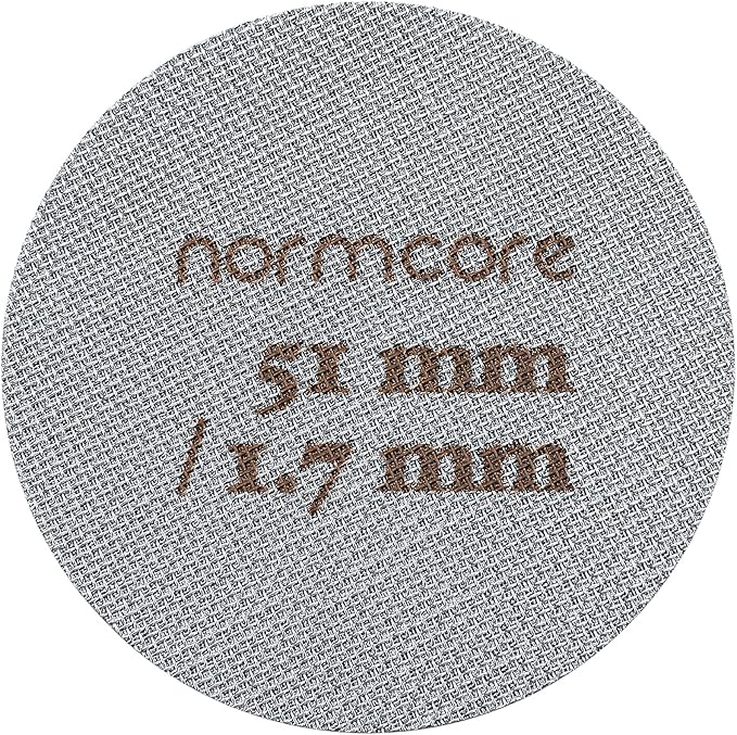 Normcore 51mm Puck Screen - Lower Shower Screen - Metal Coffee Reusable Filter for Espresso Portafilter Filter Basket 51mm - 1.7mm Thickness 150μm - Stainless Steel