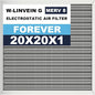 20x20x1 Reusable Air Filter, Electrostatic, Washable Lasts a Lifetime, Breathe Fresher Air in Home and Office HVAC AC Furnace Systems, Merv 8 (Actual Size: 19.75x19.75x1 Inch)