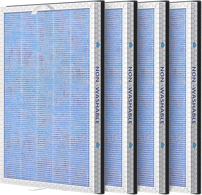 4 PACK MSA3/MSA3S HEPA Replacement Filter Compatible with Membrane Solutions MSA3 and MSA3S Device, 3-Stage HEPA Filter, 4 Pack