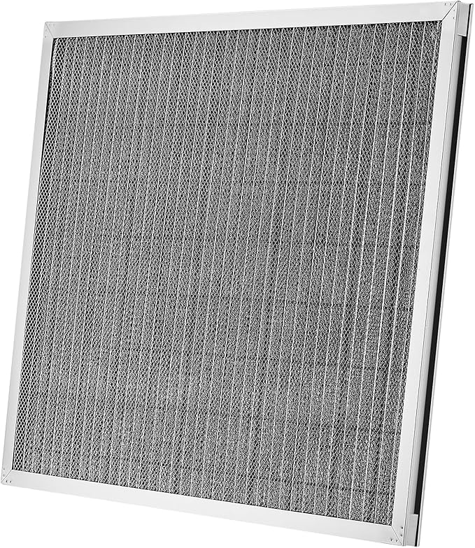 VEVOR 20x25x1 inch Electrostatic Air Filter, AC/HVAC Furnace Filter Washable & Reusable Aluminum, MERV 8 Long Lifetime, Home or Office (Actual Size: 19.75 x 24.65 x 0.82 in)