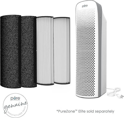 Pure Enrichment® Genuine 2-in-1 True HEPA Replacement Filter for the PureZone™ Elite 4-in-1 Air Purifier - 2 Pack (PEAIRTWR)