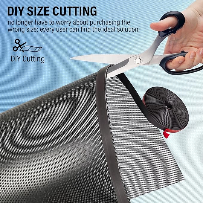 39x4 inch Customizable DIY Floor Vent Covers, Magnetic PVC Vent Mesh for Wall, Ceiling & Home Floor, PC Case Dust Mesh Filter