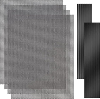 [4 Pack] 400x300mm DIY PC Case Dust Filter, 1.2mm Hole, PVC Dustproof Mesh Filter Cover with Magnetic Strip for Computer PC Case