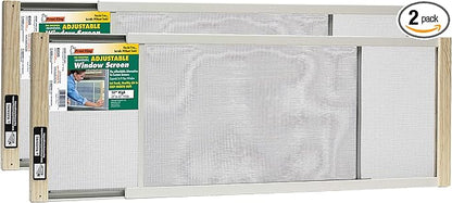Frost King 2AWS1045 WB Marvin Adjustable Window Screen, 10in High x Fits 25-45in Wide (2-Pack)