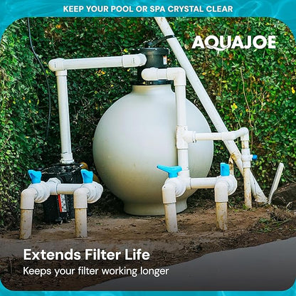 Aqua Joe Premium Pool and Spa Filter Sand, Natural Silica, 50 Lb Bag - Above Ground and Inground Swimming Pool System Accessory for Care, Cleaning, and Maintenance, FLTSAND50