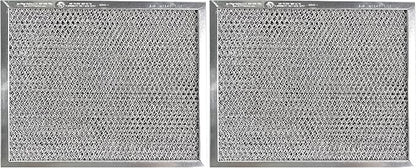 Air Filter Factory Replacement For 41F, 97007696, 97005687 Broan Nutone Range Hood Grease Mesh Charcoal Carbon Combo - Filter Size 8.75 x 10.5 x .44 Inches (Pack of 2)