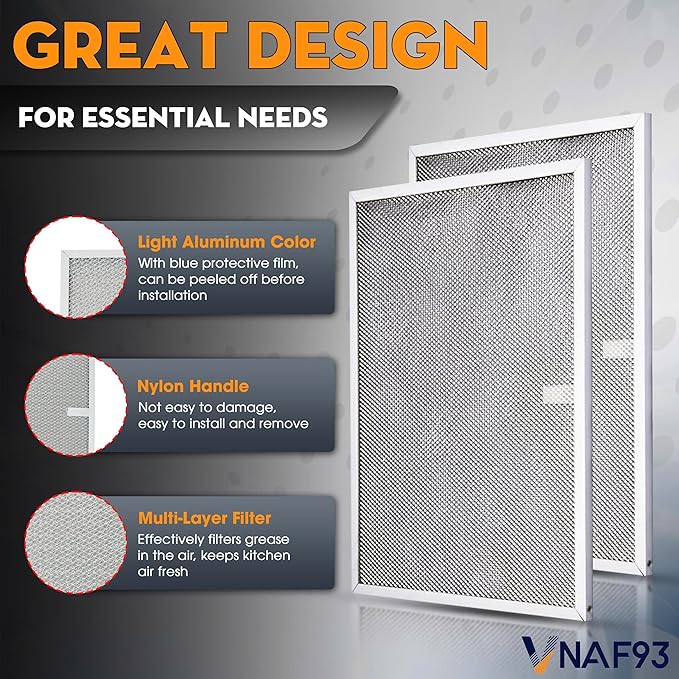 Upgraded 2 Pack BPS1FA30 Grease Filters 12"x14" Compatible with Broan Allure Range Hoods, Replaces 99010299 Vent Filters