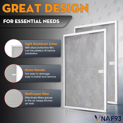 Upgraded 2 Pack BPS1FA30 Grease Filters 12"x14" Compatible with Broan Allure Range Hoods, Replaces 99010299 Vent Filters
