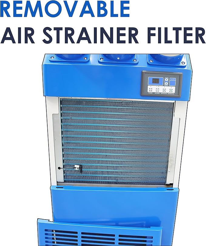 Portable Air Conditioner 22,178 BTU Industrial Spot Cooler Air Conditioner 910m³/h Mobile Outdoor Indoor Cooling Aircon with Three Column 220V 2400W