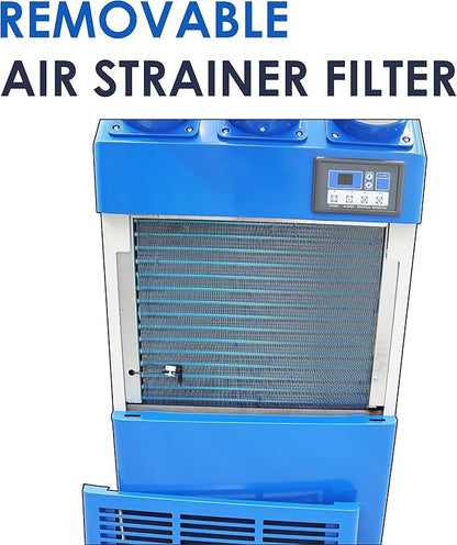 Portable Air Conditioner 22,178 BTU Industrial Spot Cooler Air Conditioner 910m³/h Mobile Outdoor Indoor Cooling Aircon with Three Column 220V 2400W