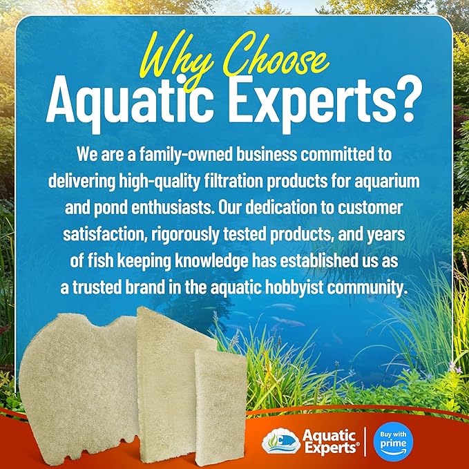 Aquatic Experts Beige COARSE Pond Filter Pad - 1.25 inch Thick - Compatible with Savio Livingponds RF001 Top Pad - Made in USA (19" x 19" - 3 Pack)