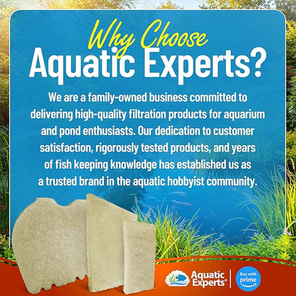 Aquatic Experts Beige COARSE Pond Filter Pad - 1.25 inch Thick - Compatible with Savio Livingponds RF001 Top Pad - Made in USA (19" x 19" - 3 Pack)