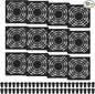PATIKIL 70mm Fan Filter Grill, 12 Pcs Plastic Ventilation Dustproof Grill Covers Cooling Ventilator with Screws for Industry Workshop Computer Case Refrigerators Air Conditioning, Black