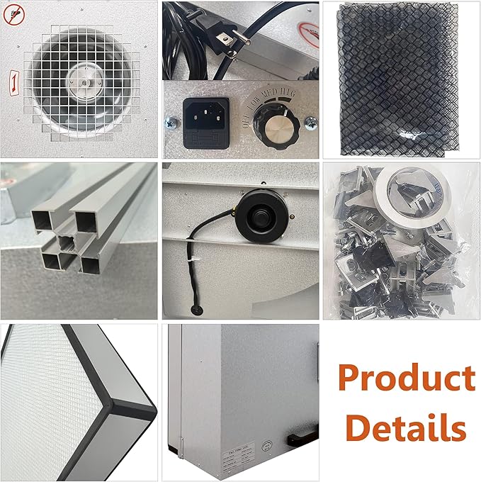INTSUPERMAI Vertical Laminar Flow Hood Air Flow Clean Bench Workstation Lab Fume Hood with HEPA Filter 2 Station Dust Free Room Workshop for Phone LCD Repair Workshop Laboratory Using 110V