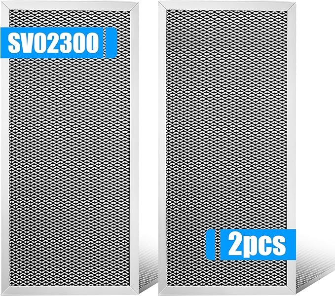 2-Pcs SV02300 Air Exchanger Filter 15-3/8 x 7-1/8 x 5/8 Inches Efficiency Premium Quality Air Filters for Improved Indoor Air Quality Home Ventilation System Replacement Filter