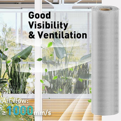 304 Stainless Steel Mesh Window Screen Roll,35IN x 98.43FT Silver Metal Window Screen Replacement,Screen Mesh for Window,Door,Patio,Pet,Vent,Filter,Porch,Cage and DIY Project (22 Mesh)