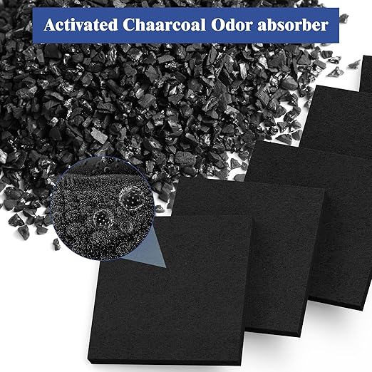 20 Packs Trash Can Odor Absorbing Filter Refills for EKO Garbage Cans and Compost Bin, Activated Charcoal Deodorizer, Activated Carbon Filter, Odor Absorber