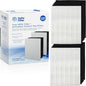 Fette Filter -Premium True Hepa H13 Filter Replacement Compatible with Fellowes AeraMax 190/200/DX55 Air Cleaner Purifiers Part # 9287101 9324101 (2-Hepa + 8 Carbon Filters)