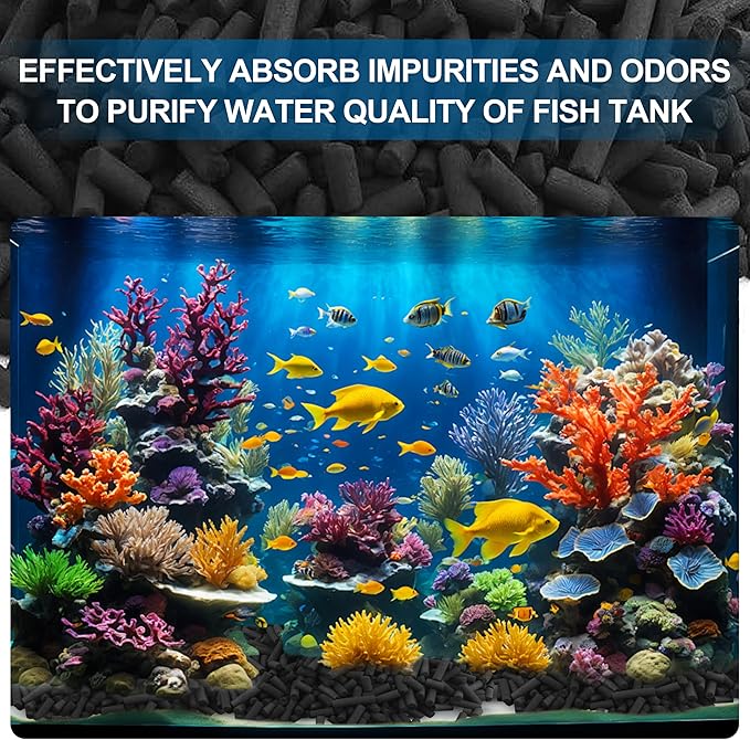 6.6 Lbs Bulk Activated Charcoal Filter Media Pellets for Aquarium Fish Tanks,Fish Pond,Air Filter & AC