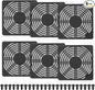 PATIKIL 120mm Fan Filter Grill, 6 Pcs Plastic Ventilation Dustproof Grill Cover Cooling Ventilator with Screws for Industry Workshop Computer Case Refrigerators Air Conditioning, Black