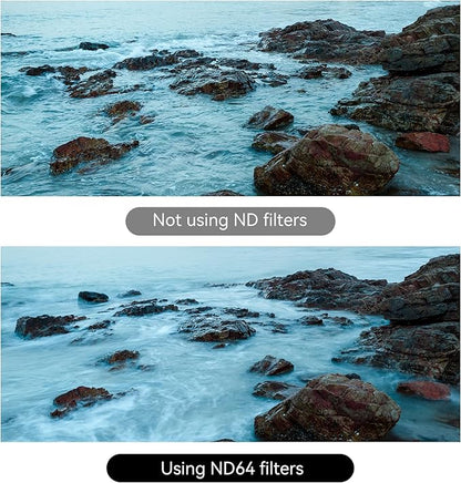 7artisans Nano Magnetic Filter UV Filter ND Light Reduction Filter/CPL Polarization Filter/GND Gradient Filter/Black Mist 1/4 Portrait Photography Filter Suitable for Lens(72mm ND64)