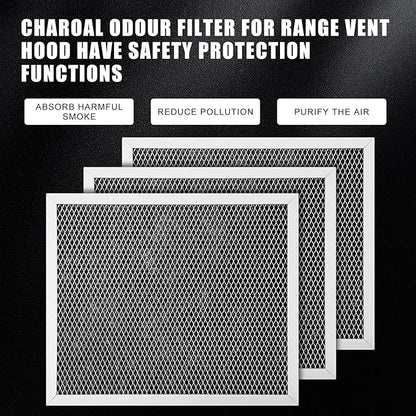 Baquler Range Hood Filter Compatible with Broan Nutone 97007696 Range Hood Replacement Filter Stove Vent Aluminum Mesh Charcoal for Kitchen Air(8 Pcs)