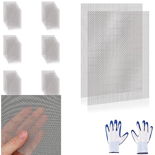 32 Pcs 13x9 (33cmx23cm) 20 Mesh 304 Stainless Steel Wire Mesh Sheet, Rustproof Metal Mesh Sheet Screen for DIY Crafts, Vent Covers, Garden Fencing, Window Protection & Industrial Filters