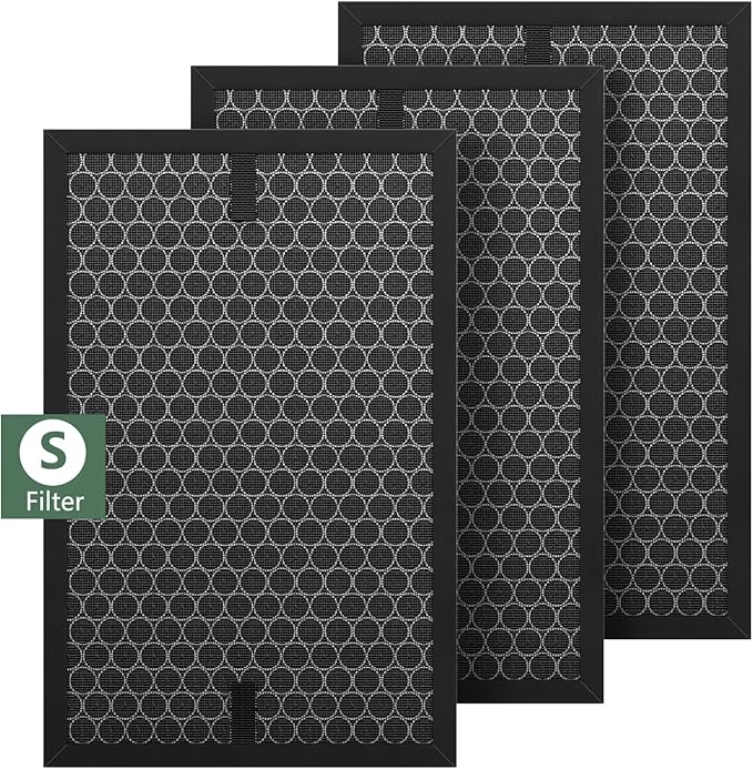 3-Pack HRFSC1 Replacement Filter S Compatible with Honeywell HPA3000 PowerPlus and HPA5000 Air Purifier, HRFSC1 Activated Carbon Filter for Home Renovation VOCs