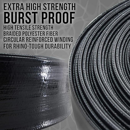 U.S. Pool Supply Pool Backwash Hose 1 1/2 Inch Diameter x 100 Feet - Discharge Hose for Pump, Sand Filter & Sump Pump Hoses - Burst Resistant Lay Flat Drainage Hoses for Inground & Above Ground Pools