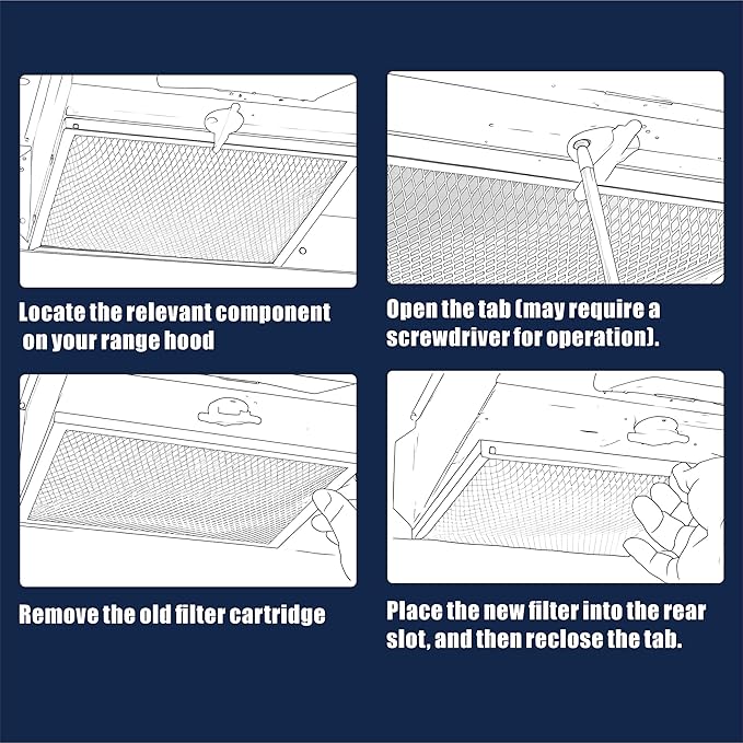 97007696 41F UPGRADED Range Hood filter 10.5 x 8.75 for Nutone Kitchen Exhaust Fan Filter Hood Filters for Broan Hood Filter Replacement Kitchen Exhaust Stove Fan Cover 10.5" x 8.75" 2 PACKS