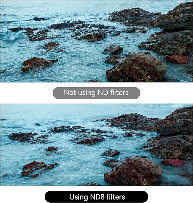 7artisans Nano Magnetic Filter UV Filter ND Light Reduction Filter/CPL Polarization Filter/GND Gradient Filter/Black Mist 1/4 Portrait Photography Filter Suitable for Lens(72mm ND8)