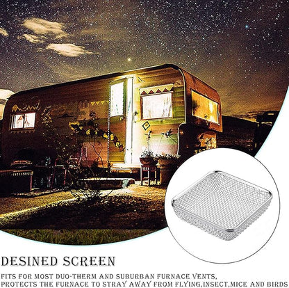 SVNR 1 Pack Flying Insect Screen for RV Refrigerator Vents, 4.5" x 4.5" x 1.4", Camper RV Furnace Vent Screen Accessories.