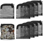 10Pcs Media Bags for Aquarium Fine Mesh Bag Aquarium Filter Media Bags with Plastic Zipper Suitable for Activated Carbon, Filter Stones, Ceramic Rings (4 x 4 inches)