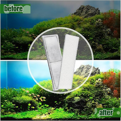 Pangda 12 Pcs Carbon Filter Foam Pads and Foam Filters Compatible with U3 Range of Internal Underwater Sponge Aquarium Underwater Filter Accessories for Internal Replacement Aquarium Fish Tank