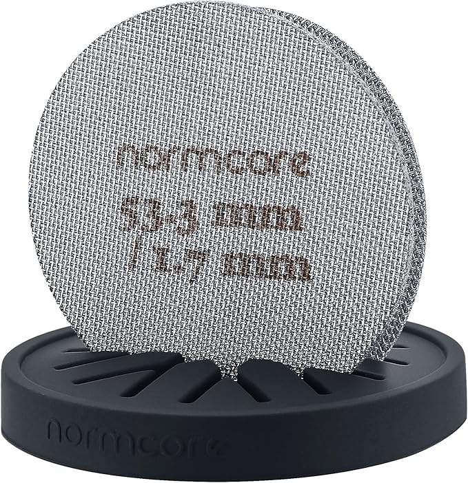 Normcore Puck Screen Stand - Silicone Puck Screen Holder - Compatible with 58.5mm 53.3mm 51mm Reusable Coffee Filters and Espresso Machine Portafilter Basket - Black