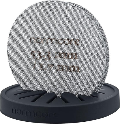 Normcore Puck Screen Stand - Silicone Puck Screen Holder - Compatible with 58.5mm 53.3mm 51mm Reusable Coffee Filters and Espresso Machine Portafilter Basket - Black
