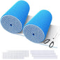 MERV 8 Air Vent Filters, 12" x 90"X 2Roll Cut to Fit Air Filter Material (100+ Filters),Electrostatic Triple Vent Filter for Floor, Ceiling, HVAC & RV Vents, Includes 48 Adhesive Hook Tape